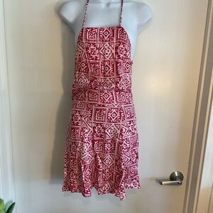Raga Open Criss Cross Back Mini Dress Size S New Sleeveless Halter Sundress Mini